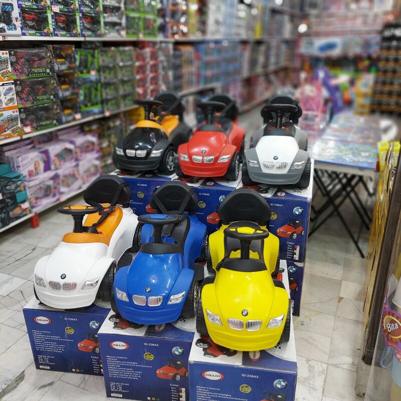 ماشین شارژی مدل نیکاکارnica car دنده ای موزیکال کودک باطری 6 ولت